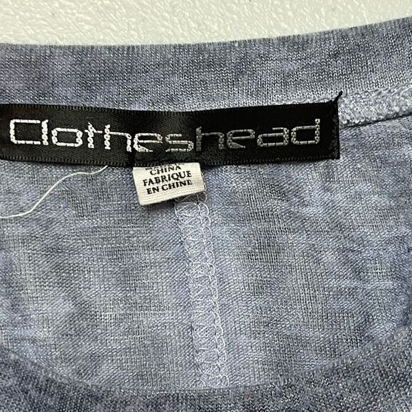 Clothes head blue sequined sleeveless shirt oversized small - Picture 5 of 6